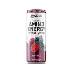 Optimum Nutrition ESSENTIAL AMIN.O. ENERGY+ Electrolytes Sparkling Berry Burst 355ml * 12 Cans (12 Servings) | 597341-CYR