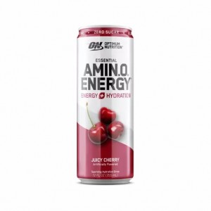 Optimum Nutrition ESSENTIAL AMIN.O. ENERGY+ Electrolytes Sparkling Juicy Cherry 355ml * 12 Cans (12 Servings) | 861032-JWL