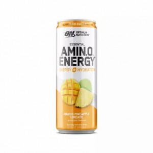 Optimum Nutrition ESSENTIAL AMIN.O. ENERGY+ Electrolytes Sparkling Mango Pineapple Lime 355ml * 12 Cans (12 Servings) | 980726-BWZ