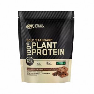 Optimum Nutrition GOLD STANDARD® 100% Plant Rich Chocolate Fudge 1.06 lb (12 Servings) | 395182-BDX