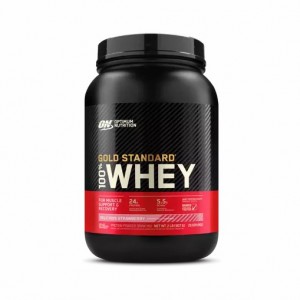 Optimum Nutrition GOLD STANDARD 100% WHEY™ Delicious Strawberry 2 lb (29 Servings) | 486913-JHY