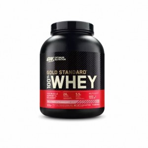 Optimum Nutrition GOLD STANDARD 100% WHEY™ Delicious Strawberry 5 lb (73 Servings) | 052791-JOU