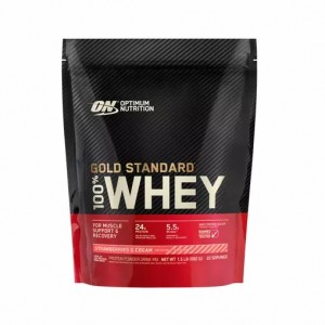 Optimum Nutrition GOLD STANDARD 100% WHEY™ Strawberries & Cream 1.5 lb (22 Servings) | 481530-IZM