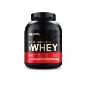 Optimum Nutrition GOLD STANDARD 100% WHEY™ Strawberry Banana 5 lb (75 Servings) | 259086-LOU