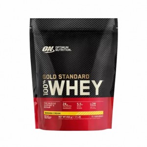 Optimum Nutrition Gold Standard 100% Whey Protein Powder Banana Cream 450 grams (15 Servings) | 472396-IJY