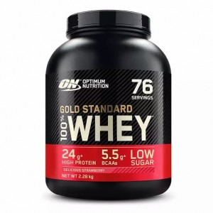 Optimum Nutrition Gold Standard 100% Whey Protein Powder Delicious Strawberry 2.28 kg (76 Servings) | 089517-MAL