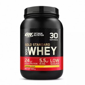 Optimum Nutrition Gold Standard 100% Whey Protein Powder Banana Cream 900 grams (30 Servings) | 058372-JBE