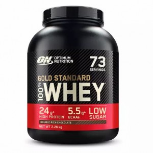 Optimum Nutrition Gold Standard 100% Whey Protein Powder Double Rich Chocolate 2.26 kg (76 Servings) | 764583-EIX