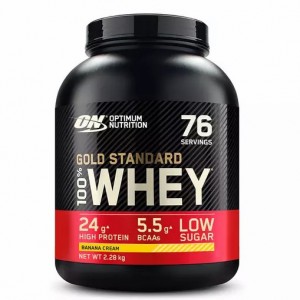 Optimum Nutrition Gold Standard 100% Whey Protein Powder Banana Cream 2.28 kg (76 Servings) | 936427-OHD