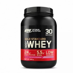 Optimum Nutrition Gold Standard 100% Whey Protein Powder White Chocolate Raspberry 900 grams (30 Servings) | 496182-TZW