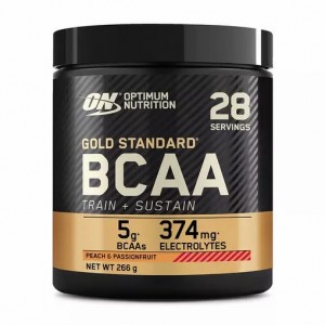 Optimum Nutrition Gold Standard BCAA Train + Sustain Peach & Passion Fruit 266 grams (28 Servings) | 965320-EAR