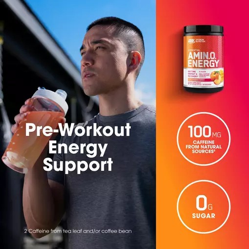 Optimum Nutrition ESSENTIAL AMIN.O. ENERGY® *new* Peach Mango Tango - Notify Me 0.6 lb - Notify me | 086234-LSA