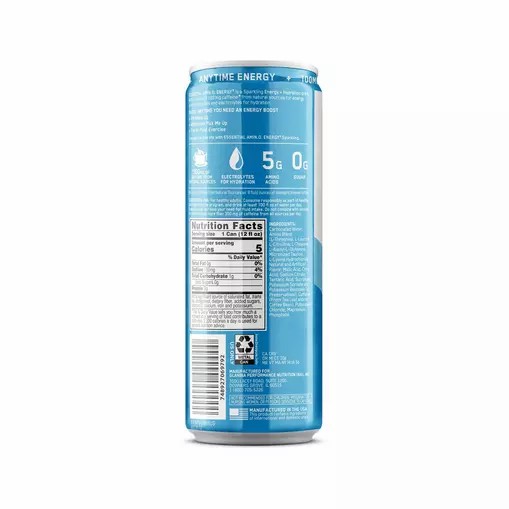 Optimum Nutrition ESSENTIAL AMIN.O. ENERGY+ Electrolytes Sparkling *new* Blue Raspberry Rush 355ml * 12 Cans (12 Servings) | 065913-ZIT