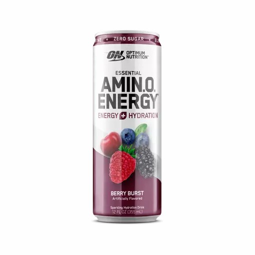 Optimum Nutrition ESSENTIAL AMIN.O. ENERGY+ Electrolytes Sparkling Berry Burst 355ml * 12 Cans (12 Servings) | 597341-CYR