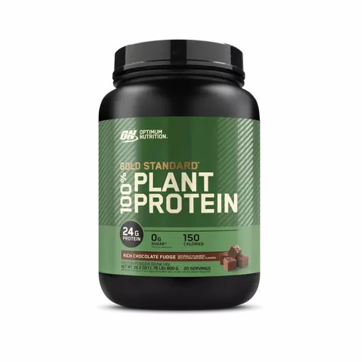 Optimum Nutrition GOLD STANDARD® 100% Plant Rich Chocolate Fudge 1.76 lb (20 Servings) | 798153-UJO