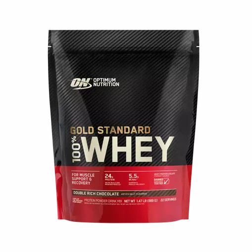 Optimum Nutrition GOLD STANDARD 100% WHEY™ Double Rich Chocolate 1.5 lb (22 Servings) | 387510-FZU