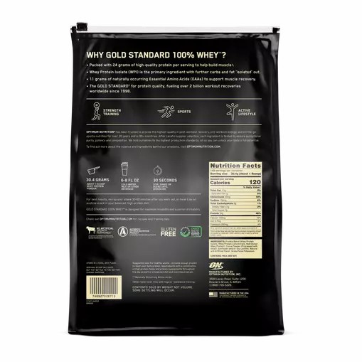 Optimum Nutrition GOLD STANDARD 100% WHEY™ Double Rich Chocolate 10 lb (149 Servings) | 051784-ZTL