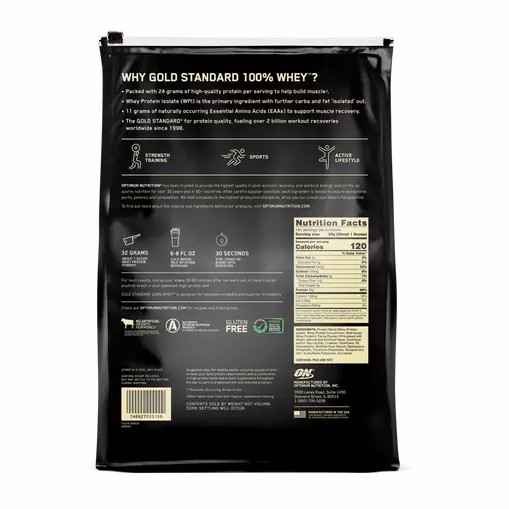 Optimum Nutrition GOLD STANDARD 100% WHEY™ Extreme Milk Chocolate 10 lb (141 Servings) | 856291-YAO
