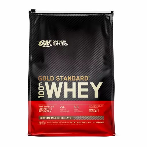Optimum Nutrition GOLD STANDARD 100% WHEY™ Extreme Milk Chocolate 10 lb (141 Servings) | 856291-YAO