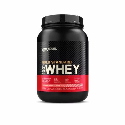 Optimum Nutrition GOLD STANDARD 100% WHEY™ Strawberries & Cream 2 lb (29 Servings) | 409532-GZU