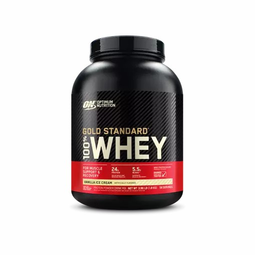 Optimum Nutrition GOLD STANDARD 100% WHEY™ Vanilla Ice Cream 4 lb (58 Servings) | 358170-QVE