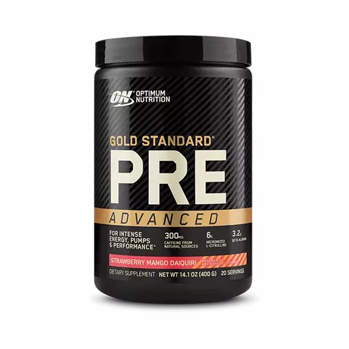 Optimum Nutrition GOLD STANDARD® Pre Advanced Strawberry Mango Daiquiri 0.88 lb (20 Servings) | 726091-ROQ