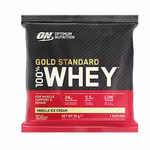 Optimum Nutrition Gold Standard 100% Whey Powder Sachets Vanilla Ice Cream 1 sachet (30 grams) | 957318-CPU