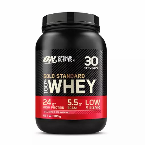 Optimum Nutrition Gold Standard 100% Whey Protein Powder Delicious Strawberry 900 grams (30 Servings) | 859216-TEX