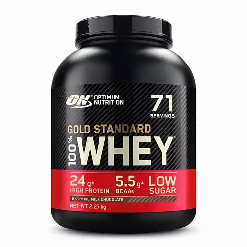 Optimum Nutrition Gold Standard 100% Whey Protein Powder Extreme Milk Chocolate 2.27 kg (71 Servings) | 516384-HGW