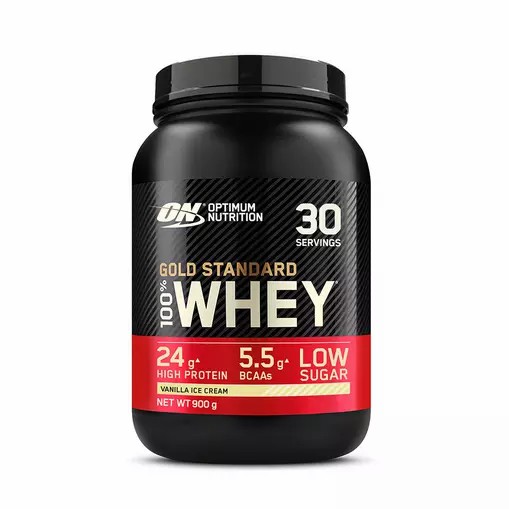 Optimum Nutrition Gold Standard 100% Whey Protein Powder Vanilla Ice Cream 900 grams (30 Servings) | 603827-ZPC