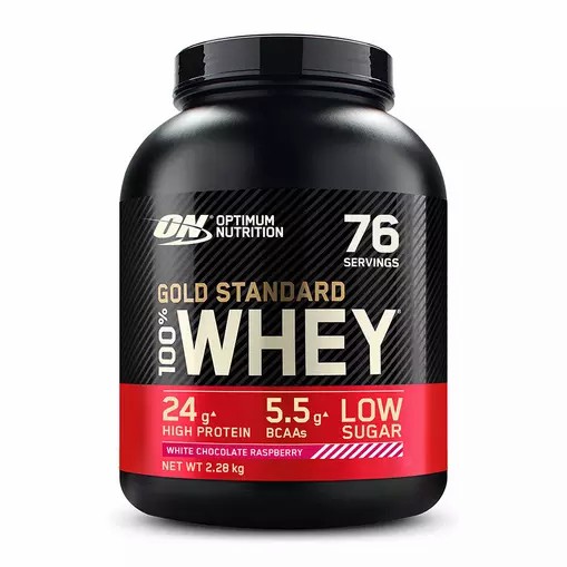 Optimum Nutrition Gold Standard 100% Whey Protein Powder White Chocolate Raspberry 2.28 kg (76 Servings) | 062347-IQF