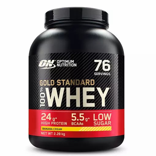 Optimum Nutrition Gold Standard 100% Whey Protein Powder Banana Cream 2.28 kg (76 Servings) | 936427-OHD