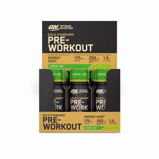 Optimum Nutrition Gold Standard Pre-Workout Shot Lemon Lime 720 ml (12 pieces) | 837096-RGZ