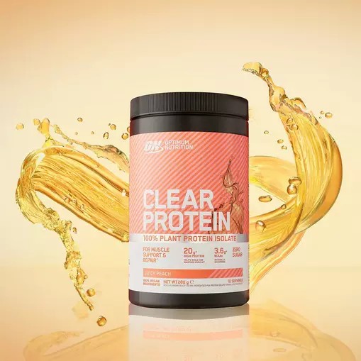 Optimum Nutrition ON Clear Protein 100% Plant Protein Isolate Juicy Peach 280 grams (10 Servings) | 417209-JNB
