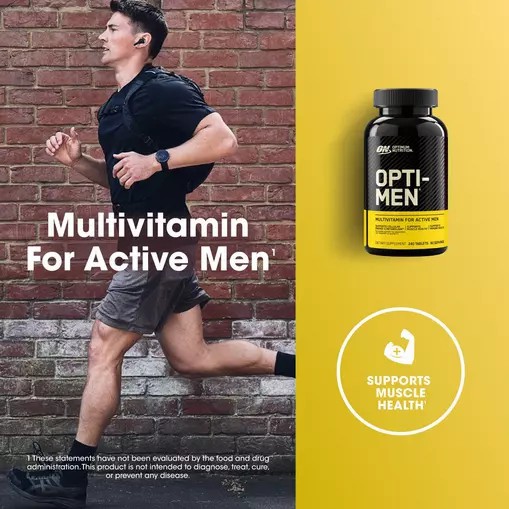 Optimum Nutrition OPTI-MEN® Multivitamin Tablets 240 Tablets (80 Servings) | 384971-UMT