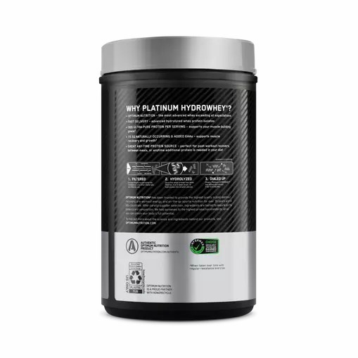Optimum Nutrition PLATINUM HYDROWHEY™ Supercharged Strawberry 1.76 lb (20 Servings) | 051473-WFQ