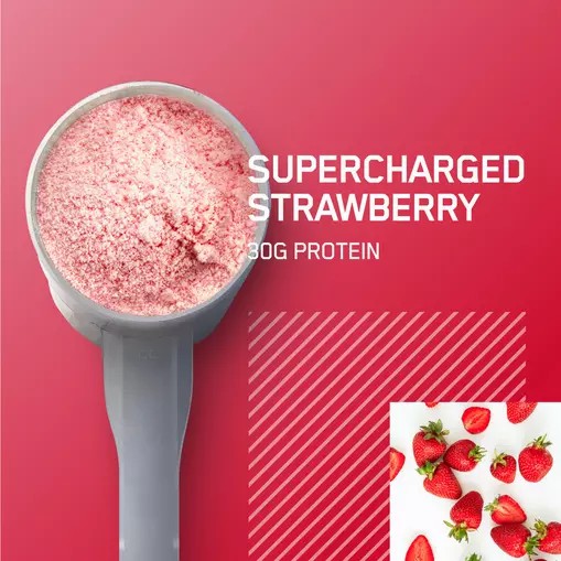 Optimum Nutrition PLATINUM HYDROWHEY™ Supercharged Strawberry 1.76 lb (20 Servings) | 051473-WFQ