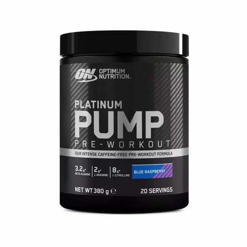 Optimum Nutrition Platinum Pump Pre-workout Blue Raspberry 380 grams (20 Servings) | 725613-XAJ