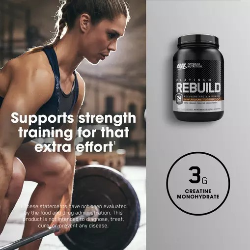 Optimum Nutrition Platinum Rebuild Dark Chocolate 1.67 lb (20 Servings) | 617480-ZDM
