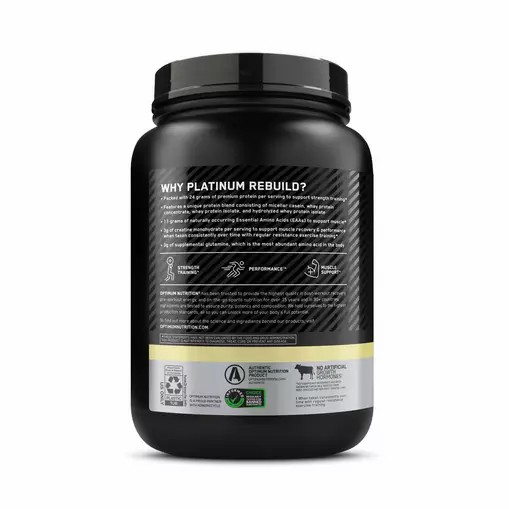 Optimum Nutrition Platinum Rebuild Vanilla Buttercream 1.63 lb (20 Servings) | 437506-OEZ