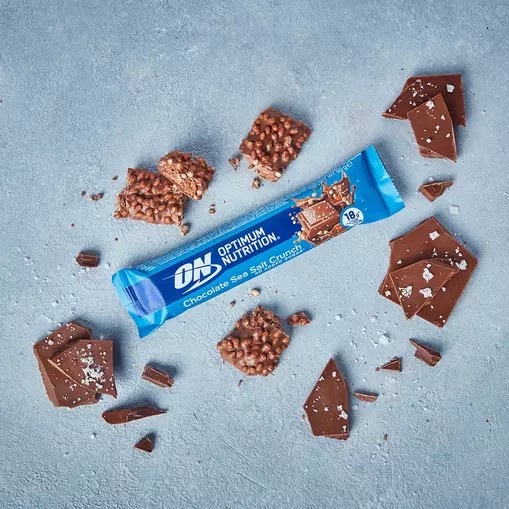 Optimum Nutrition Protein Bar Chocolate Sea Salt Crunch 720 grams (12 Bars) | 194578-JKM